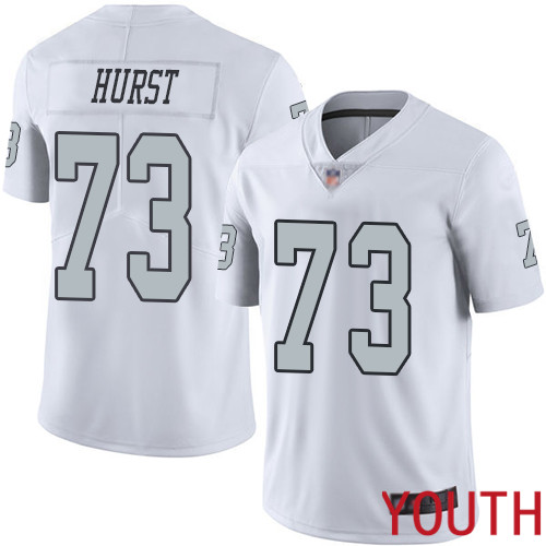 Oakland Raiders Limited White Youth Maurice Hurst Jersey NFL Football #73 Rush Vapor Untouchable Jersey->youth nfl jersey->Youth Jersey